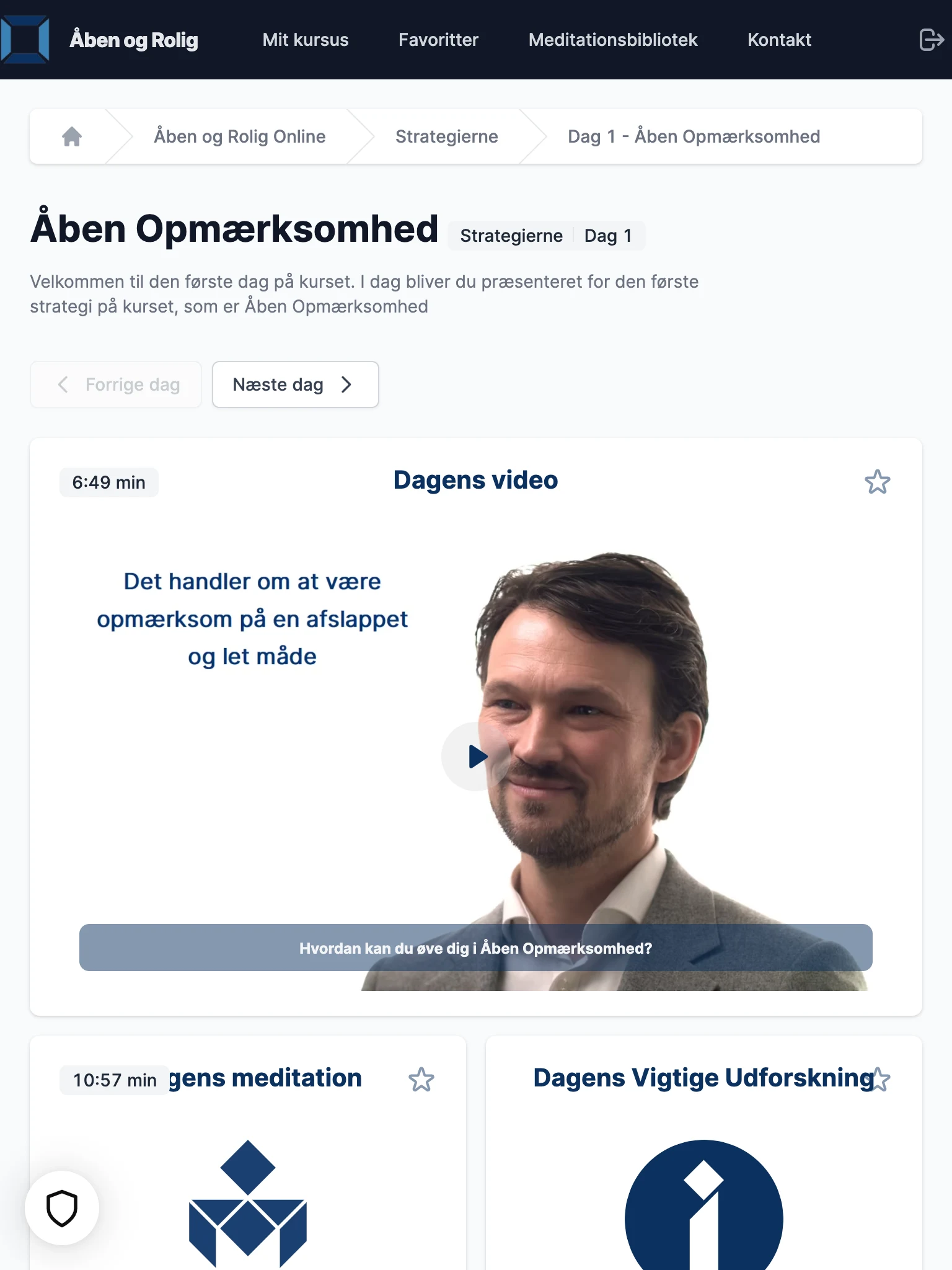 Åben og Rolig Kursus screenshot
