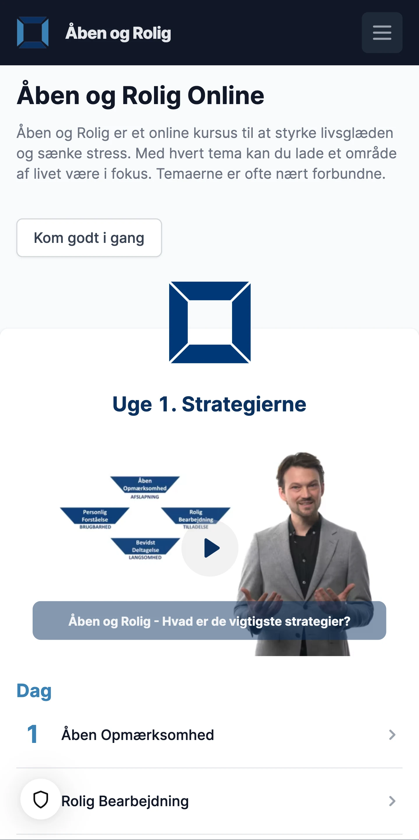 Åben og Rolig Kursus screenshot